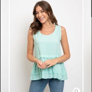Mint Swiss Dot Tank Top